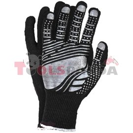 Ръкавици работни размер 9/L памук и полиестер, покритие от смес на PVC и нитрил 12 чифта к-т | PROFITOOL