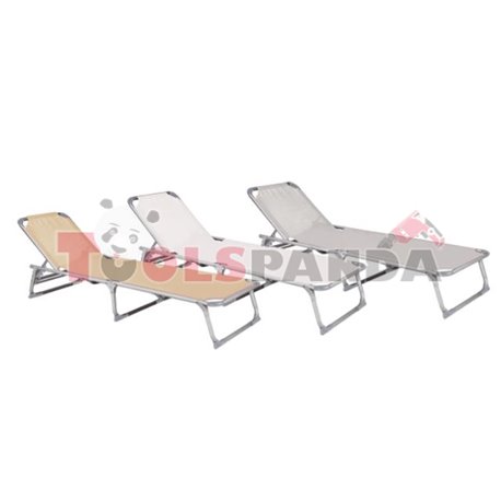 Шезлонг сгъваем тесен профил бял