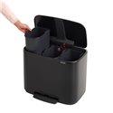 Кош за отпадъци черен мат Bo Pedal Bin 3х11л.