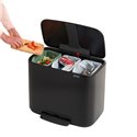 Кош за отпадъци черен мат Bo Pedal Bin 3х11л.