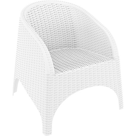 Кресло бяло ратан Aruba