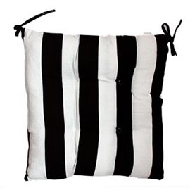 Възглавница за стол черно/бяло рае 45x45см.
