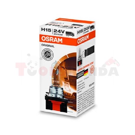 Крушка H15, 24V, 60/20W, тип фасунга: PGJ23T-1, серия: Standard, брой в опаковка: 1 бр.