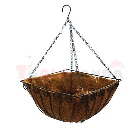 Саксия кокосова кошница 38x28x17см.