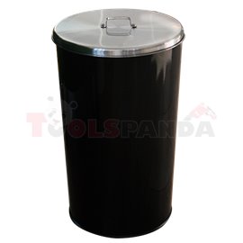 Кош за отпадъци черен с иноксов капак 46л. 36x36x60см.