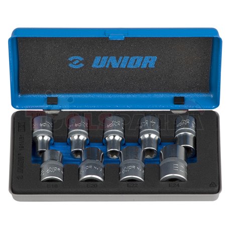 Kомплект вложки 1/2" вътрешен TX профил в метална кутия - UNIOR