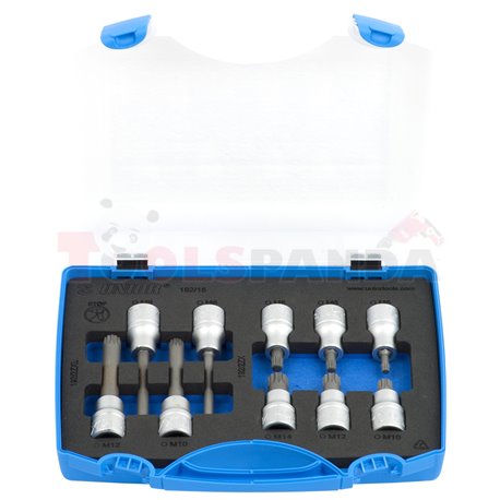 Kомплекти вложки 1/2", ZX профили, в пластмасова кутия 10 бр. - UNIOR