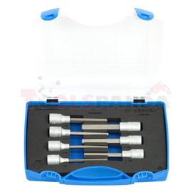 комплект удължени вложки 1/2", HX профил в пластмасова кутия кутия - UNIOR