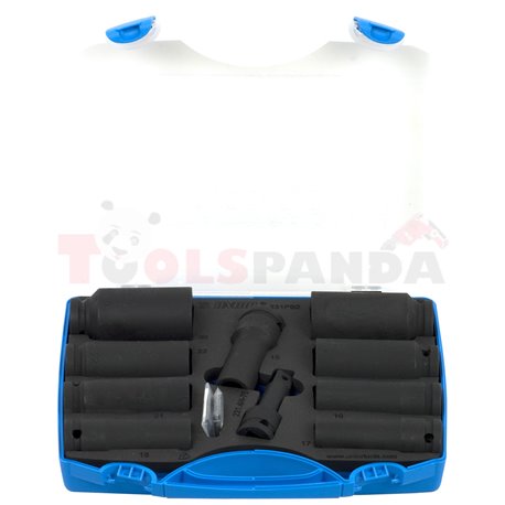 Комплект вложки 1/2" IMPACT в пластмасова кутия 12 бр. - UNIOR