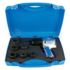 Гайковерт пневматичен 3/4'' с вложки в кутия 7 броя | UNIOR