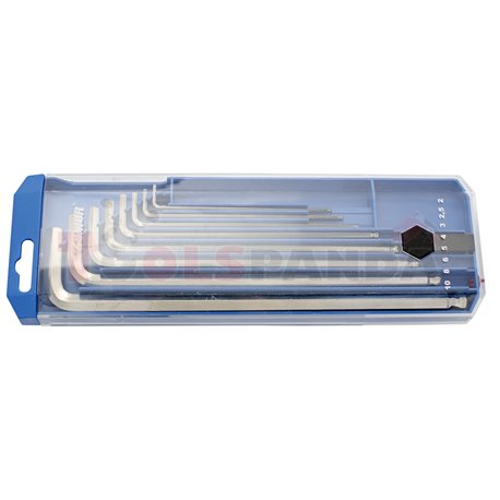 комплект удължени шестограми за работа под ъгъл впластмасова кутия - UNIOR