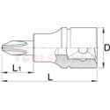 Вложка 1/2", отвертка звезда PZ - UNIOR