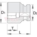 Вложка 1/2" IMPACT - UNIOR