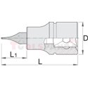 Вложка плоска отвертка 1/4" - UNIOR