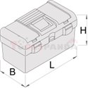 Кутия за инструменти пластмасова 514x280x260 мм. / - UNIOR