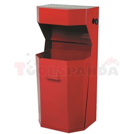 Метално кошче за отпадъци-червено - MEVA