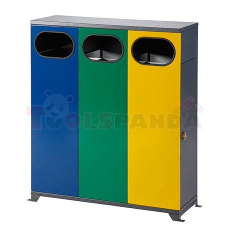 Кош за разделно събиране на отпадъци на открито-троен - MEVA