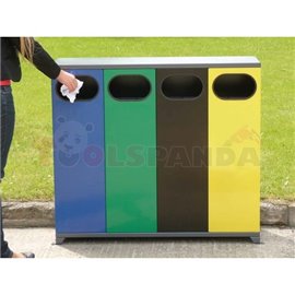Кош за разделно събиране на отпадъци на открито-четворен - MEVA