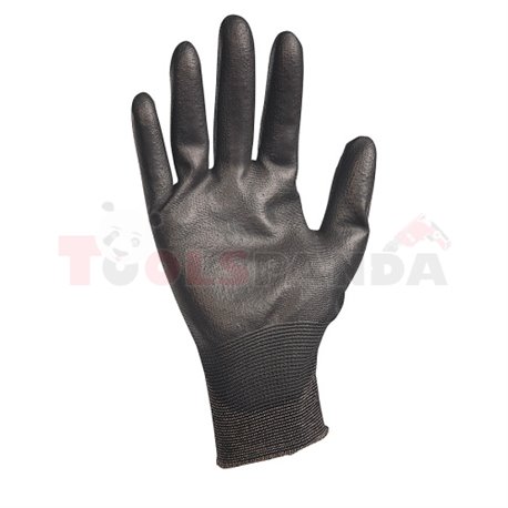 Плетени найлонови ръкавици BUNTING BLACK-9 - MEVA