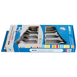 Комплект звездогаечни ключове-тресчотка в картонена кутия - UNIOR