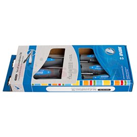 Комплект плоски и кръстати PZ отвертки TBI - UNIOR