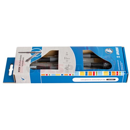 Комплект кръстати отвертки за електроника 5 бр. - UNIOR