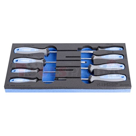 Комплект отвертки TBI в SOS подложка 8 бр. - UNIOR