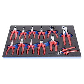 Комплект изолирани клещи VDEDP в SOS подложка 12 бр. - UNIOR