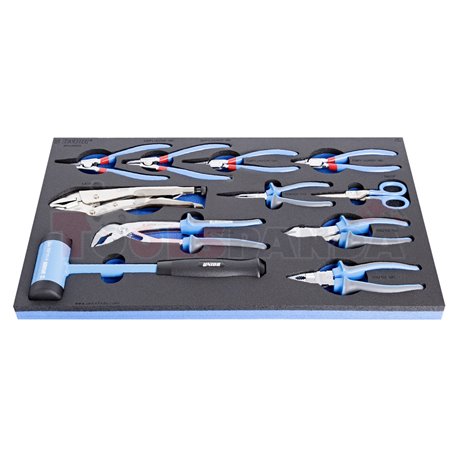 Комплект чукове и клещи с BI дръжки в SOS подложка - UNIOR