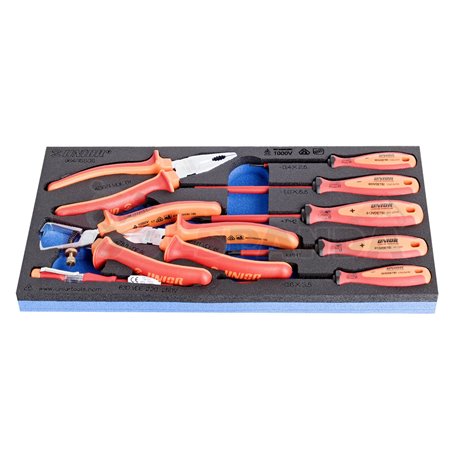 Комплект изолирани инструменти VDE BI в SOS подложка 9 бр. - UNIOR