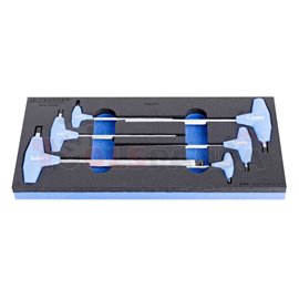 Комплект шестограми с Т-дръжка за работа под ъгъл в SOS подложка 6 бр. - UNIOR