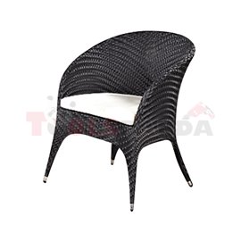 Стол градински с възглавница черен Como black