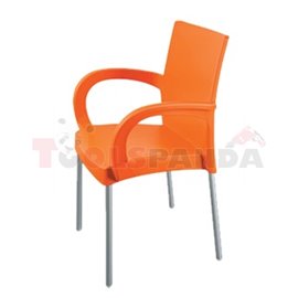 Стол с подлакътници оранжев Sumela