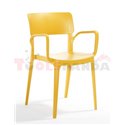 Стол градински с подлакътник жълт Panora